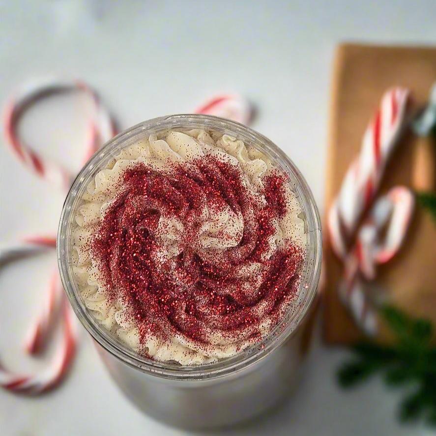 Peppermint Candy Cane Whipped Body Butter